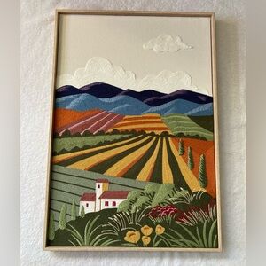 Colorful Landscape Embroidery Art